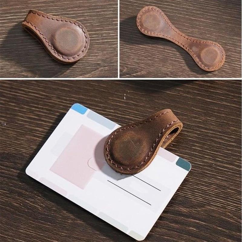 Europäischer Retro Leder Magnetischer Lesezeichen-Clip für Journale und Bücher