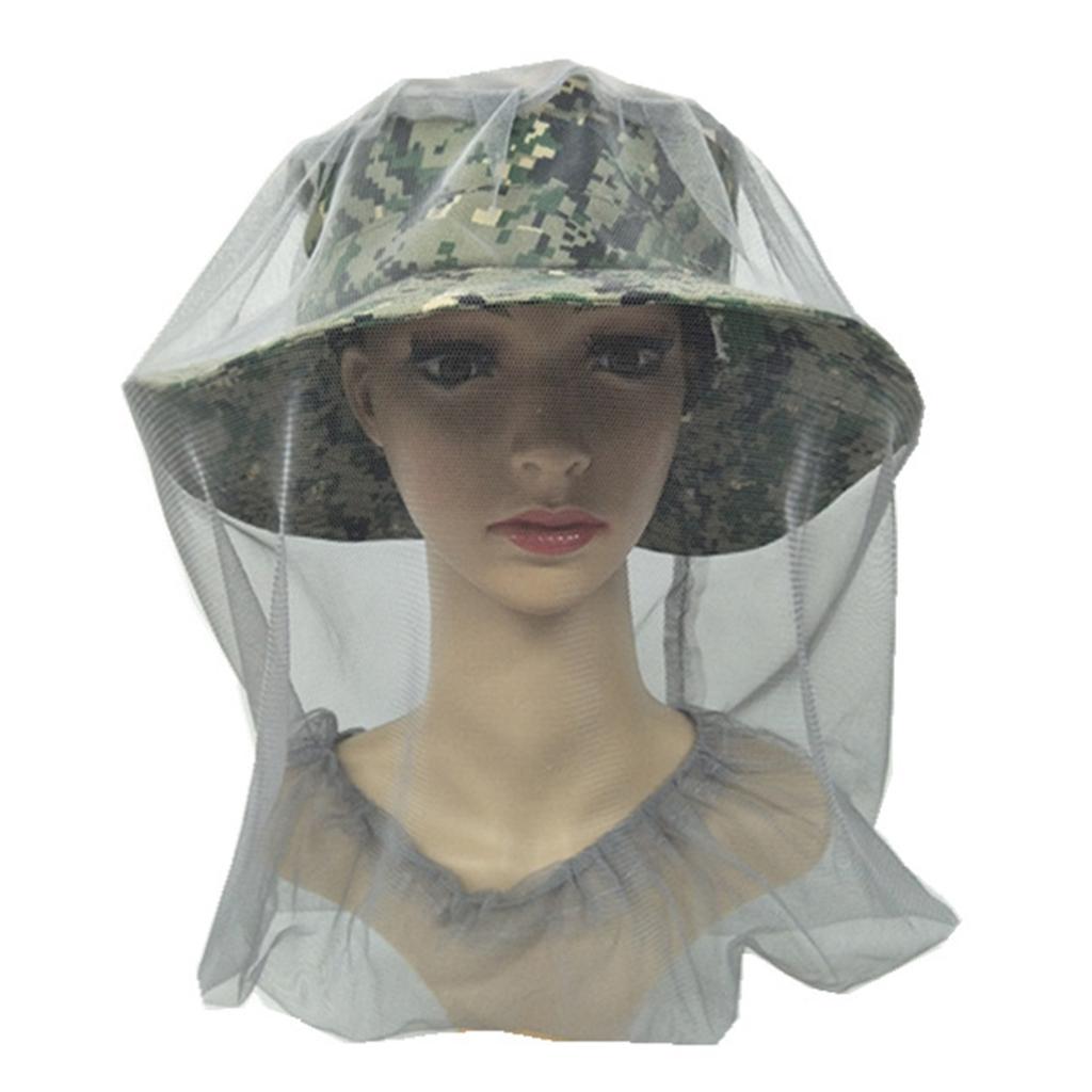 Insect Head Net Hat Fine Mesh Insect Netting Head Net Hat Anti-Insect Fishing Mesh Cap Camping Durable Protective Cover