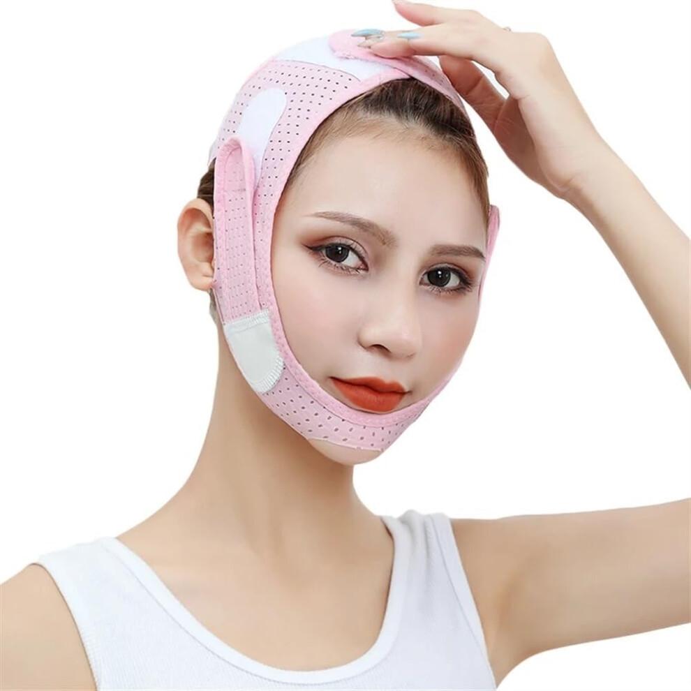 Double Chin Reducer Facial Tightening Band V-shaped Lifting Rose Anti-Wrinkle Face Mask Adhesive Tape Belt for Women