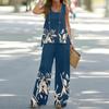 Summer Casual Women's Printed Sleeveless Top Elastic High-waisted Trousers Two Sets