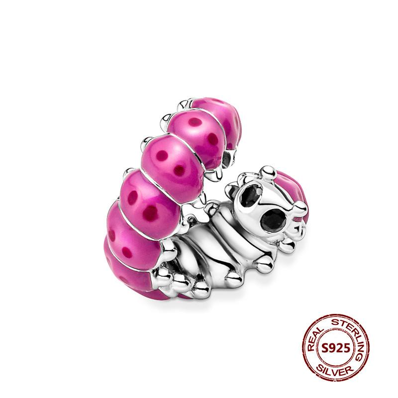 Butterfly Charms Fit Bracelets Chameleon Firefly 925 Silver Dragonfly Ladybug Bee Beads DIY Jewelry Making