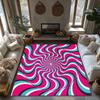 Tuniu Psychedelic Swirl Abstract Optical Illusion Rug NonSlip Home Floor Carpet Mat