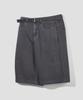 AGOD Belted Incision Cotton Bermuda Pants [Charcoal]