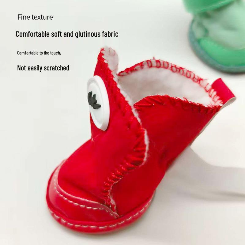 Pet Winter Boots: Non-Slip, Velvet-Lined Dog Shoes for Outdoor Walking