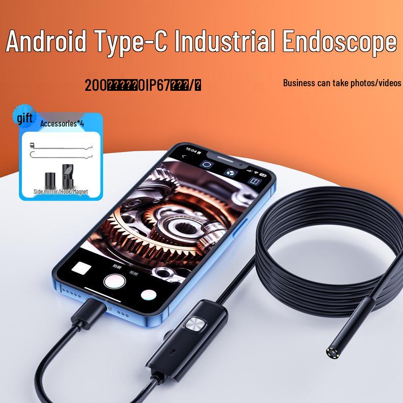 

Водонепроницаемый эндоскоп Ultra HD 7 мм с разъемом Type-C для Android 7mm 1m Soft