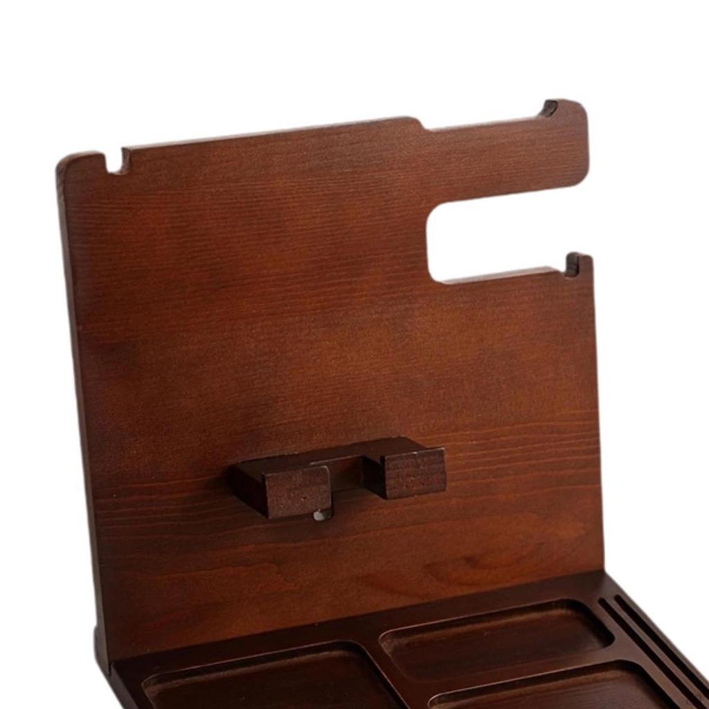 Wooden Phone Docking Station Bedside Watch Stand Simple Sturdy Utility Desk or NightStand Organizer