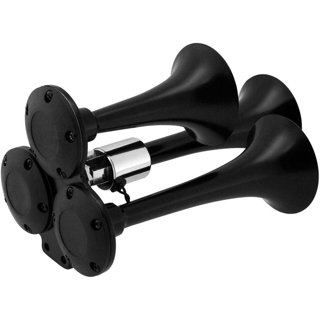 Train Air Horn For Truck Car, Super Loud Trumpets, Working Pressure 0.3~0.9MPa, 3 Pipe Horn Fits 12V/24V Vehicles Pickup RV SUV Accessories