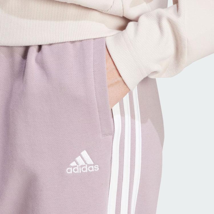 New Adidas Essential Loose Fit Pants Knitted Sweatpants Women's Gray Purple IR6067