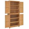Storage Furniture Set with Storage Compartment and Door Brown Wood Based Material
