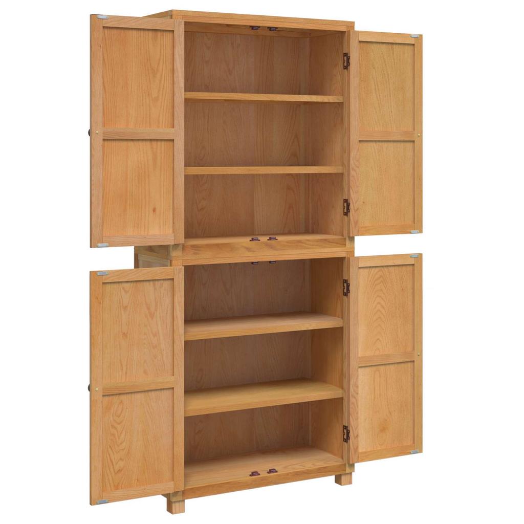 Storage Furniture Set with Storage Compartment and Door Brown Wood Based Material