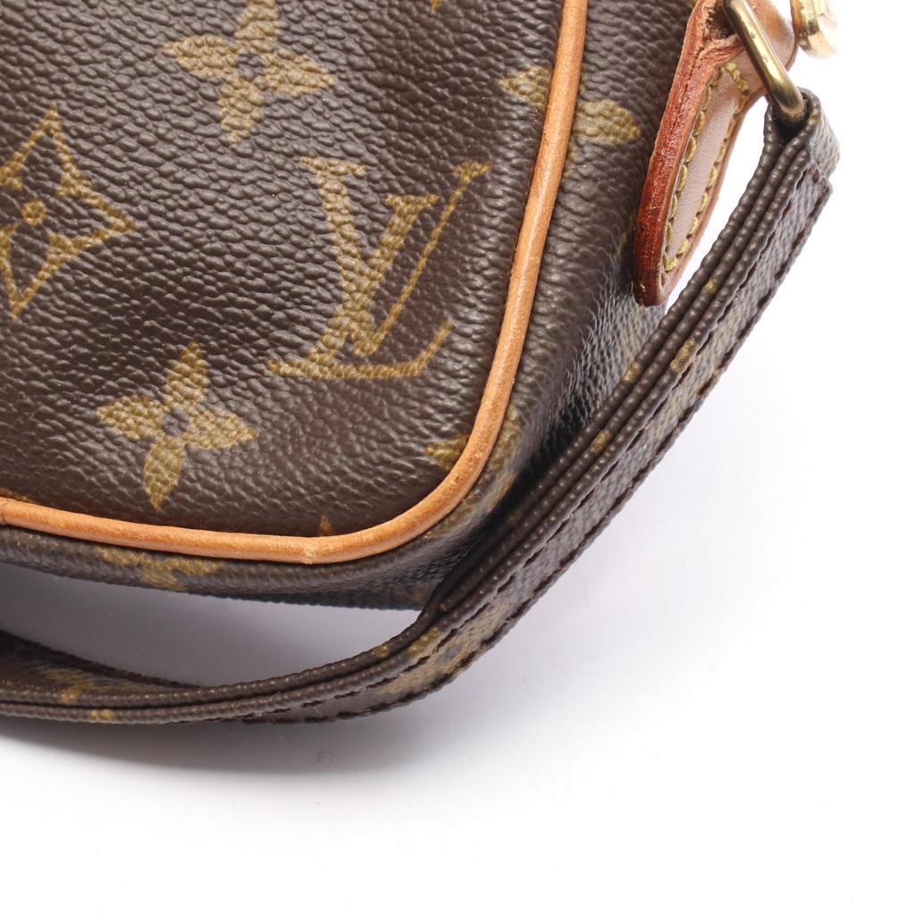 Used LOUIS VUITTON Mini Danube Shoulder Bag M45268 Monogram PVC Coated Canvas Leather Brown Used Women