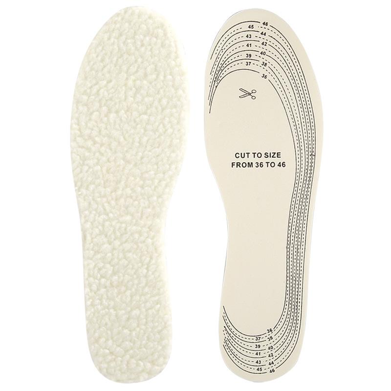 Зимние теплые, ворсистые и утолщенные кашемировые стельки, детские стельки из овечьей шерсти, стельки из искусственной шерсти, взрослые полные шерстяные стельки One Size
