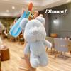 Colored Candy Delightful Plush Bear Keychain Cute Cartoon Pendant For Girls Stylish