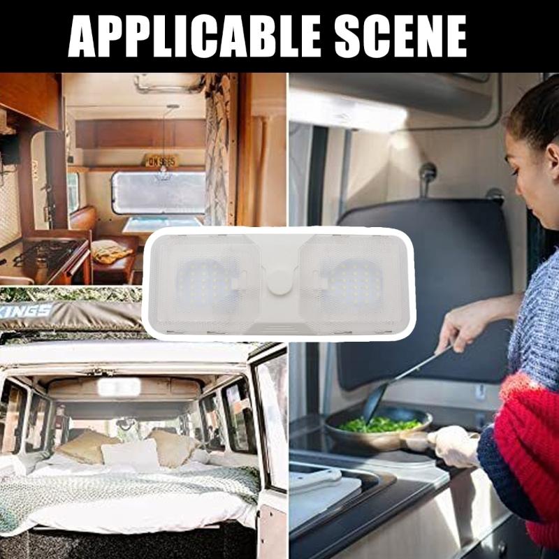 RVs Lights Brightness Adjustable Interior Light Bright Dome Light for RVs Campers Trailer Boat 6500K Ceiling Light