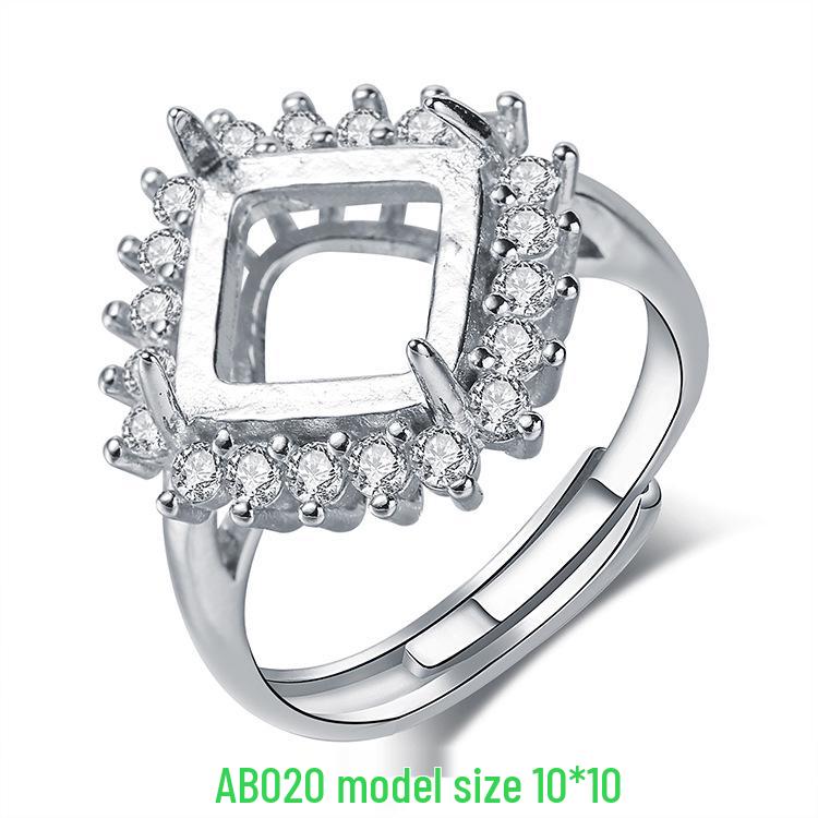 

Овальные оправы для колец из серебра с покрытием 18-каратным золотом для мужчин и женщин с инкрустацией жадеитом и янтарем Adjustable Open Size