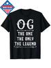 T-shirt Graphique Homme OG Le Seul L'Unique La Légende - T-shirt Noir en Coton à Col Rond