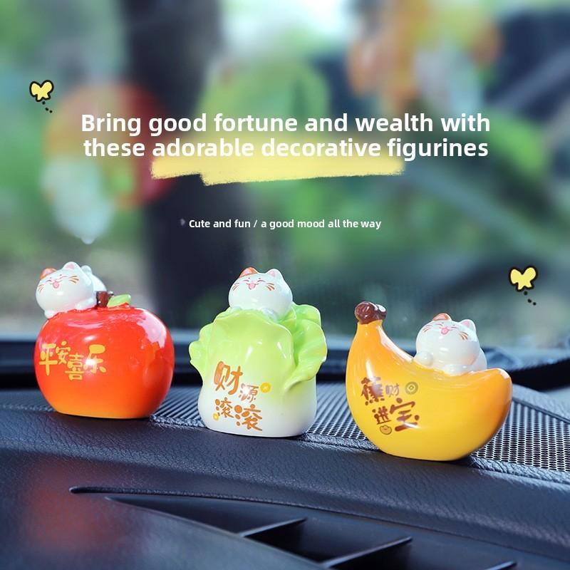 Cats Miniature Car Ornament Resin Creative Car Interior Decor For Gift Giving