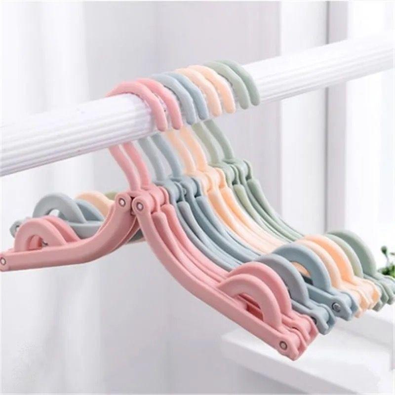 1/5 Pcs Portable Folding Clothes Hangers Non Slip Design Durable Material Perfect For Travel Business Trips Camping