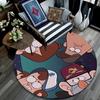 Runder Teppich im Gravity Falls Muster, Teppich für Wohnzimmer, Schlafzimmer, Spielzimmer, Rutschfeste Bodenmatte, Feiertagsgeschenke und Geburtstagsgeschenke.