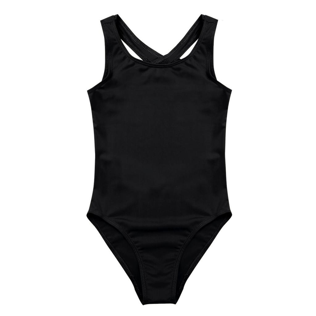 Kids Girls Double Straps Sleeveless Gymnastic Ballet Leotard Jumpsuit Athletic Dance Clothes Tank Tops Outfits