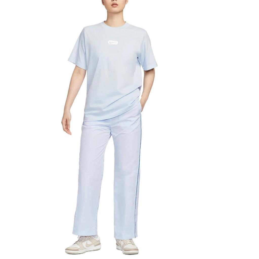 Nike Casual Pants Women's Blue Moderate Straight Fit Pants FV7656-423