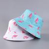 Flamingo Printed Bucket Hat European and American New Small Edge Basin Hat Double-sided Can Be Worn
