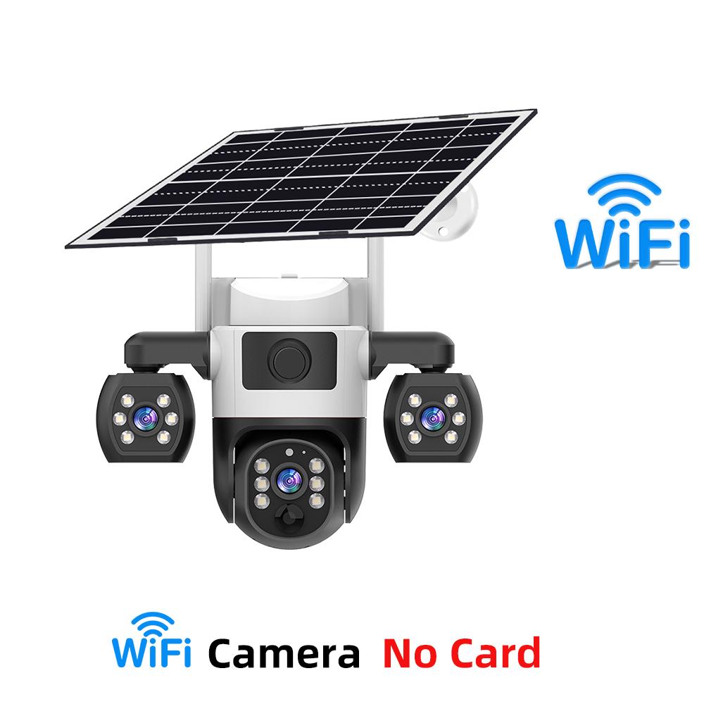 V380 Pro WiFi Solar Kamera Außen Dreifachlinse PIR Personenerkennung Nachtsicht PTZ Kabellose IP-Kameras CCTV Sicherheitschutz