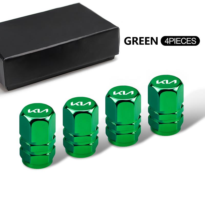 4Pcs Car Tire Valve Caps Aluminum Alloy Stem Cover For KIA K3 Sportage Carnival K5 Seltos Pegas KX1 EV5 Sonet EV6 K4 EV3 Ceed K8