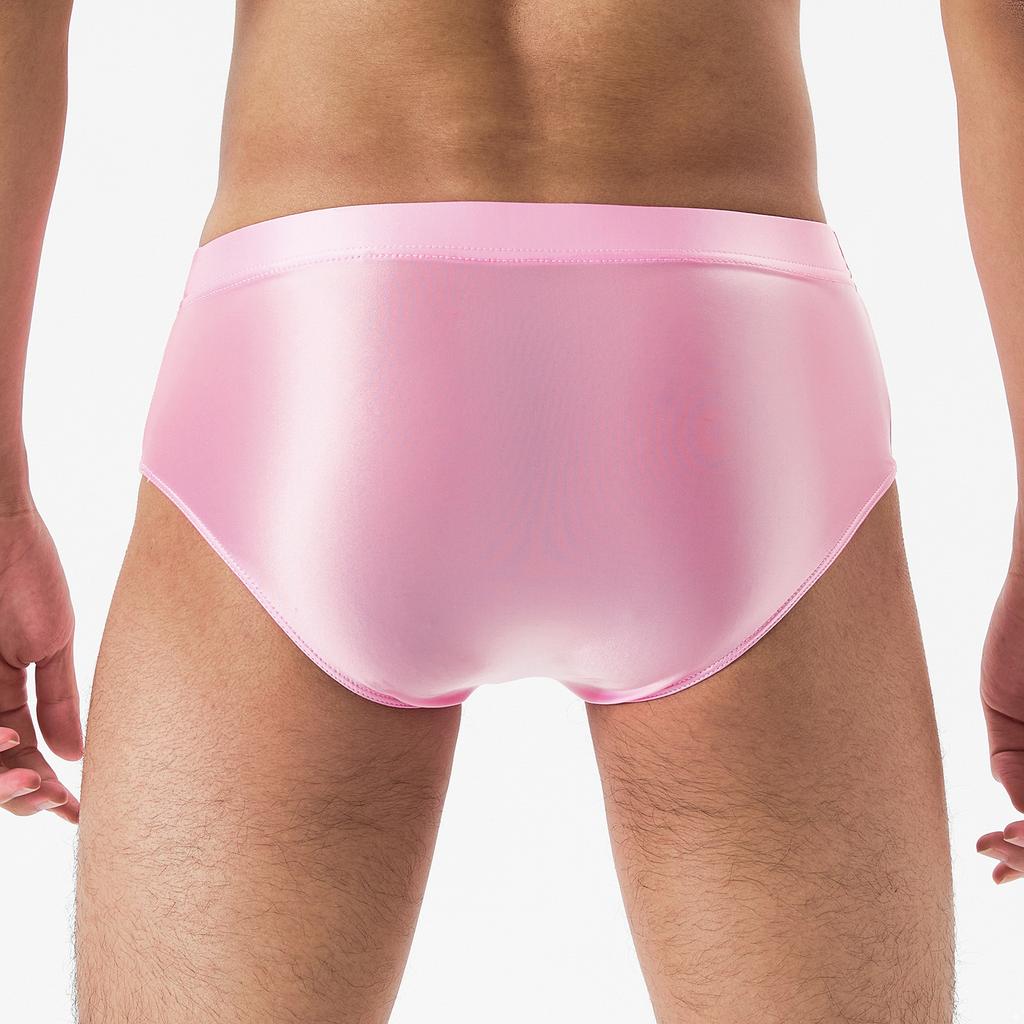 Pánské nízké kalhotky Lesklý hladký materiál Elastický pas Pohodlný střih Jednobarevné plavky