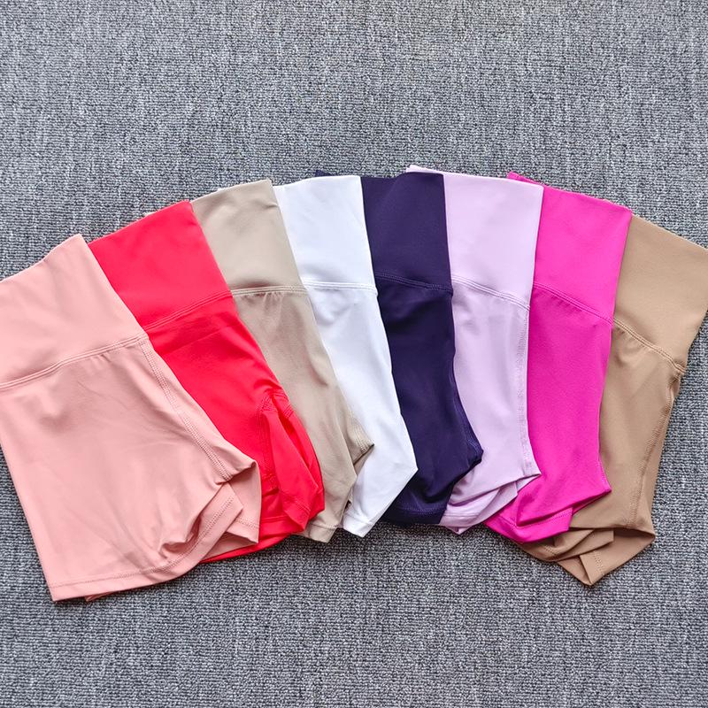 Women's High Waist Yoga Shorts, Nylon Tight Fit, High Elasticity