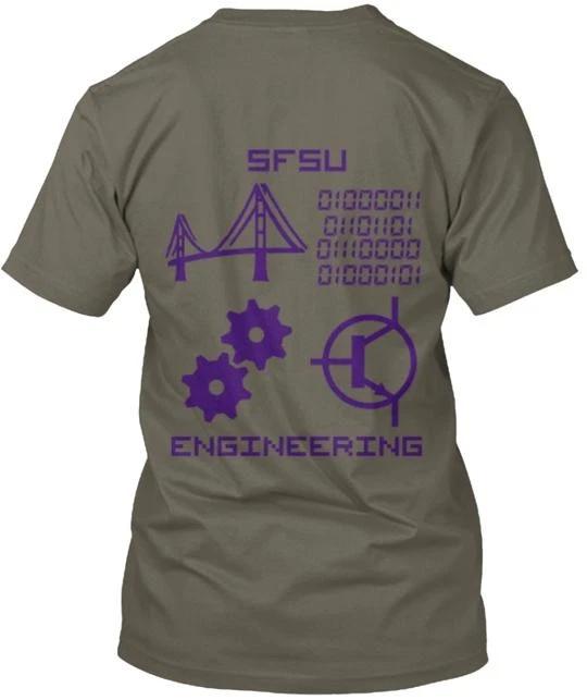 

SFSU ALL ENGINEERING grey TTshirt Made in the USA Size S to 5XL 2XL