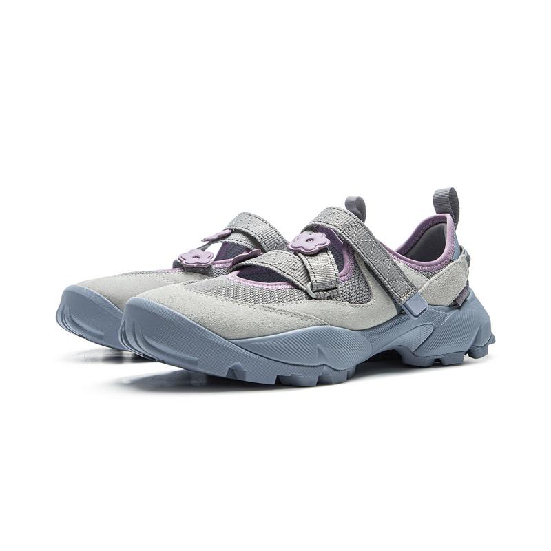 Tyakasha X Li Ning Mulan Mary Jane Collaboration Series Sports Trend Non-Slip Wear-Resistant Low-Top Casual Shoes Women Sneaker Ash-Gray AZGV154-1