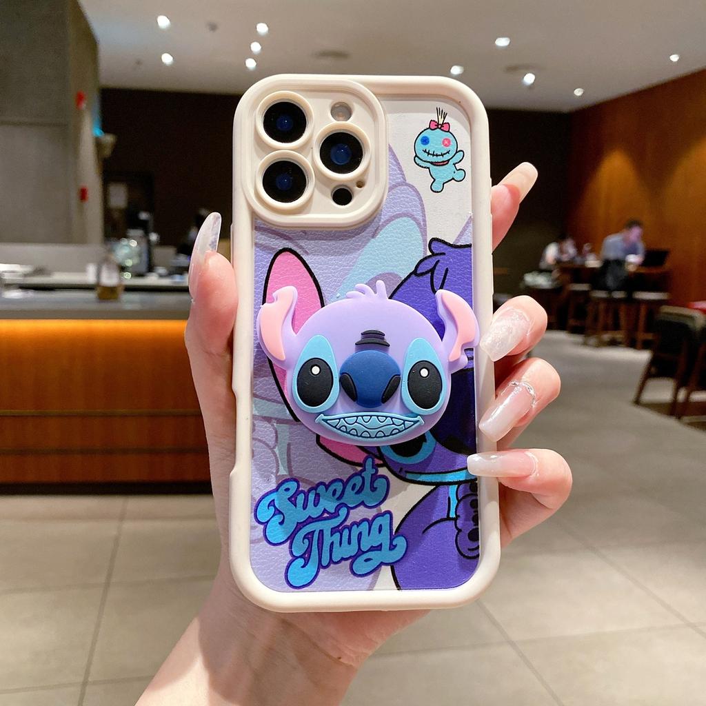 New product applicable oppo A6C cartoon mobile phone case A6Pro painted Reno15Pro cute bracket protective case