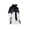 Li Ning X Steven Harrington Collaboration Skateboard Series Patchwork Letter Zipper Hoodie Unisex Outerwear Black Off-White AFDT903-1