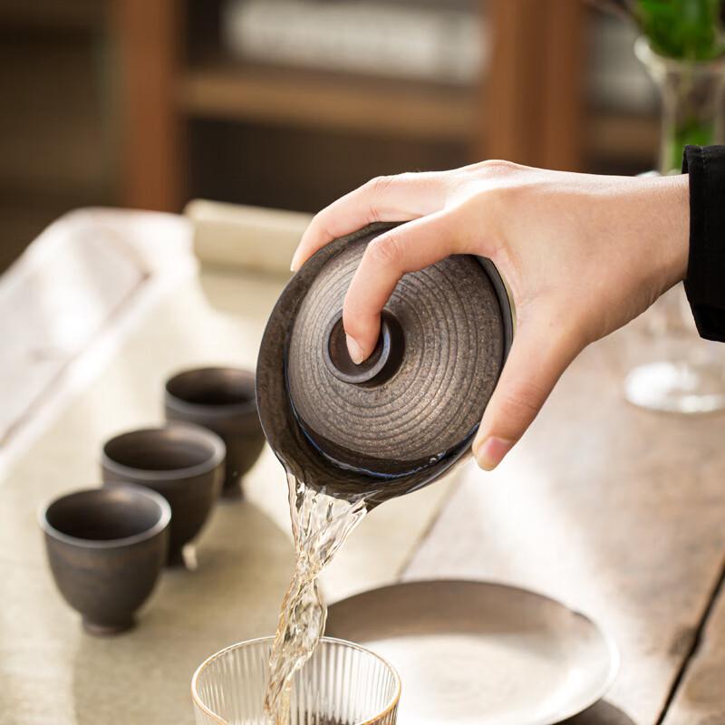 Shangqi Jingdezhen Handmade Wood-Fired Rust Glaze Gaiwan