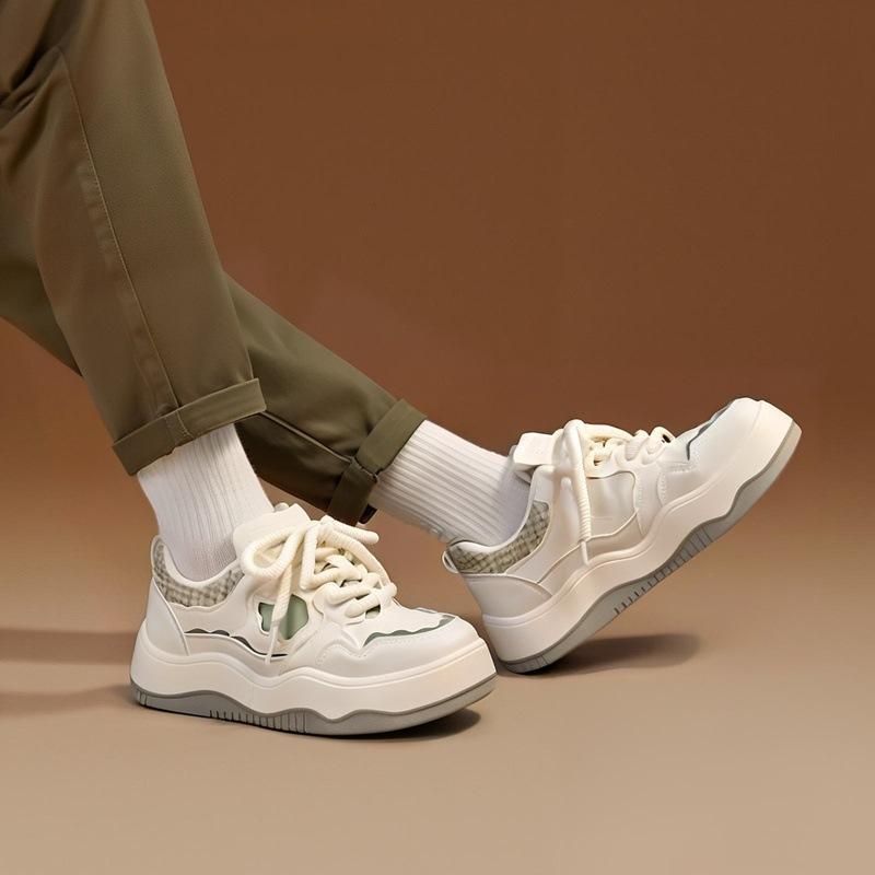 

Туфли Pink Star Little Fragrance Little White для девочек 2025 года, новые студенческие туфли с толстой подошвой, универсальные спортивные туфли для сноуборда 40 зелёный