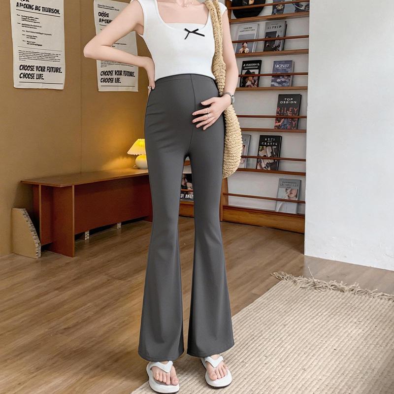 Summer Style Maternity Micro-Flare Yoga Pants – Trendy, Slimming & Tummy Support Medium