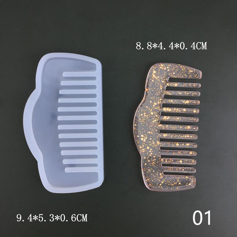 Comb Mold DIY Resin Epoxy Jewelry Making Crafting Polymer Silicone Mold Creative DIY Handicraft Comb Decoration Tool Gift