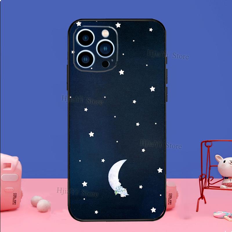 Stars Space Palm Trees Phone Case For iPhone Samsung Galaxy Redmi Xiaomi Oppo OnePlus Note S A 7 8 9 10 11 12 13 14 20 21 22 23 53 54 Pro Max Ultra
