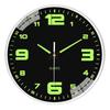 8 Inch Glow in The Dark Clocks Battery Operated Silent Non-Ticking Wall Clocks Luminous Wall Clock for Living Room Bedroom Decor