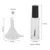 10pcs 8ml Empty Nail Polish Glass Bottles Accessory with Brush Cap Mixing Balls Funnel
