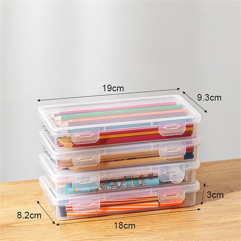 

Office School Storage Organizer Polypropylene Plastic Office School Pencil Case Large Capacity Stationery Organizer 4.8*19.1*6cm