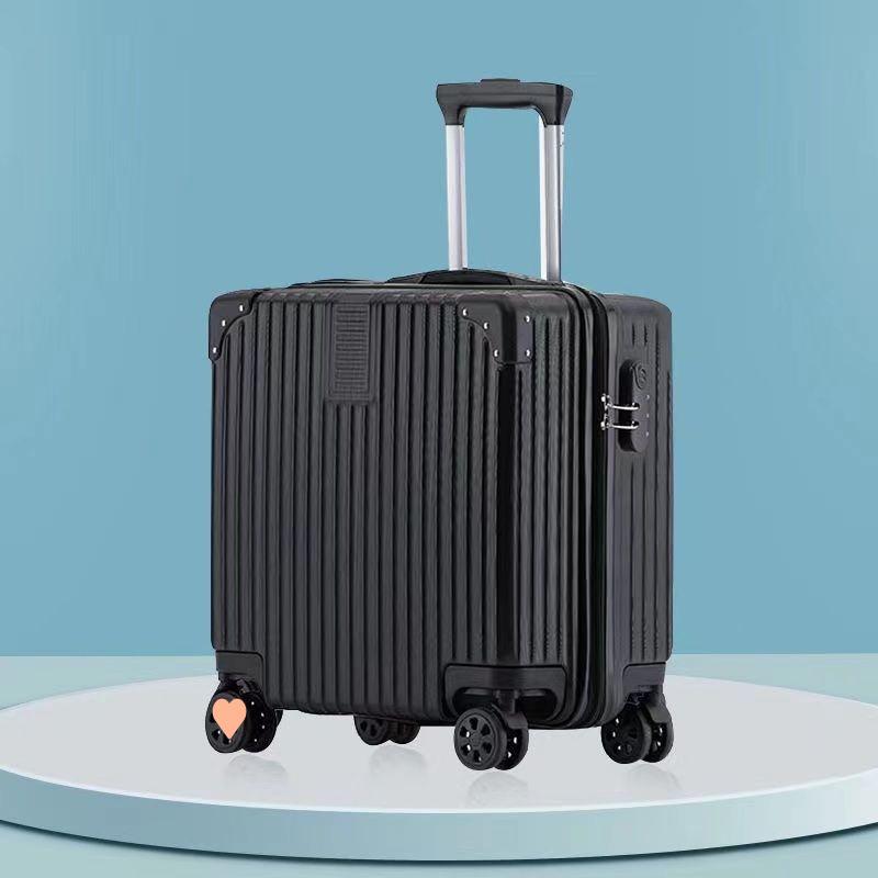 Women's 18" Mini Student Carry-on Suitcase, Aluminum Frame, 20" Compression-Resistant Trolley Case