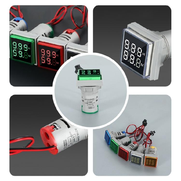 Precisions  Double  Display Hour Meter with Impact Resistance & Long Life Multifunction  LED Hour Meter for Various Environment