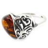 Amber Love 'Inspiration' Silver Ring