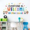 Colorful English Phrase Motivational Wall Stickers for Kids Bedroom Classroom Background Decoration