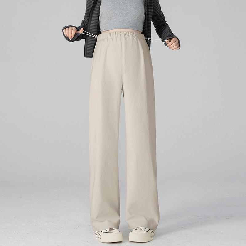 Spring/Summer Maternity Pants: Loose, Drapey, Slimming, Wide-Leg with Drawstring. M