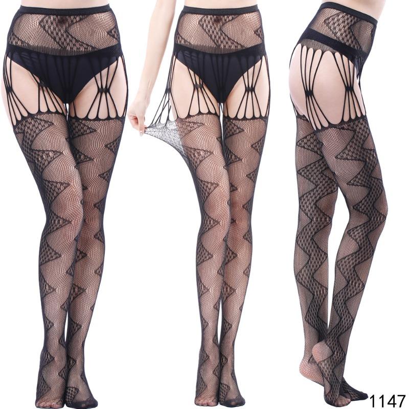 Sex Underwear Sexy Large Size Garters High-end Thickened Sexy Women's Sex Stockings, Suspender Panties Net Socks