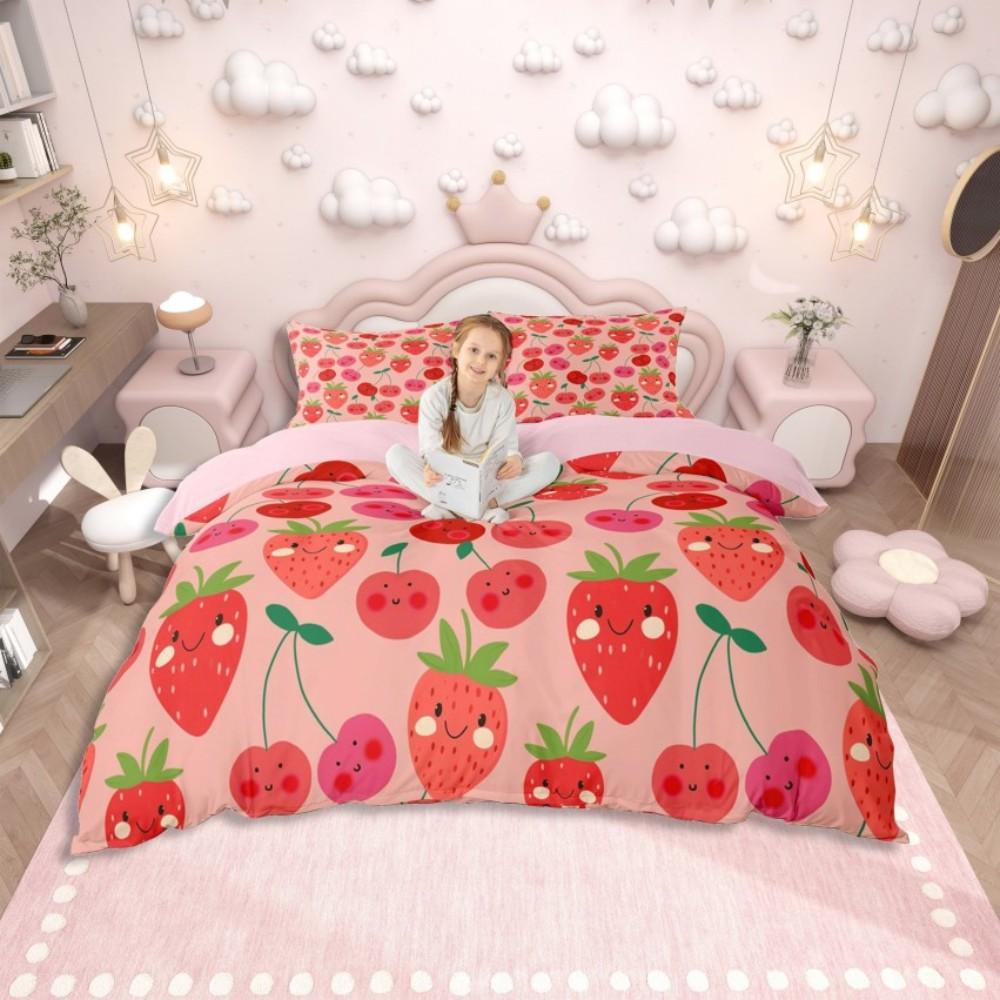 

Homewish Dreamy Mermaid Princess Duvet Cover Set For KidsFairy Tale Castle Bedding SetPurple Fish Scale Reversible Bed Set EU Single(135*200cm)3pcs