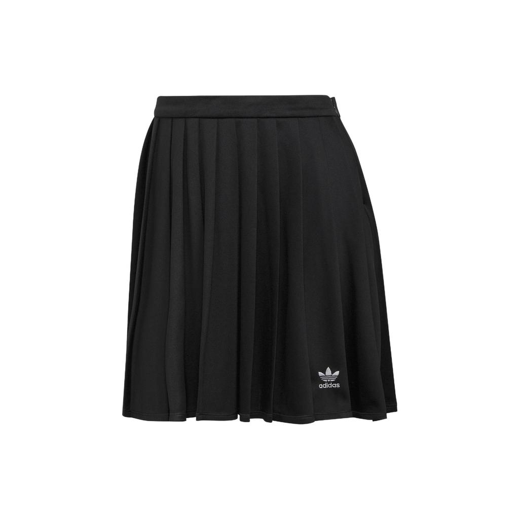 Adidas Originals Adicolor Classics Court Inspired Flowy Pleated Loose Fit Recycled Polyester Tennis Skirt Women Black HC2058